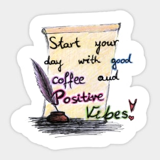 Positive Vibes Letter Sticker